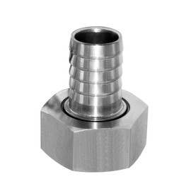 Beduan Stainless Steel Garden Hose Swivel Fitting 3/4" Barb x 3/4" GHT Female Threaded Adapter Connector Garden Hose Repair