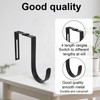 2pcs Over Door Hook, Adjustable Cubicle Hooks Durable Iron Compartment