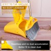 Long Handle Heavy Duty Broom and Dustpan Set, Outdoor and