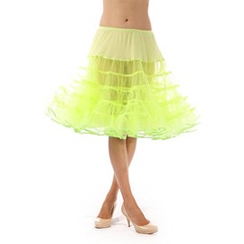 Malco Modes Knee Length Petticoat,Style 578 apple green Costume, vintage style, Party wear and festive look Crinoline (US, Alpha, Small, Regular, Regular, Apple Green)