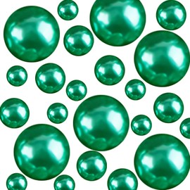 10150 Pieces Green Beads No Hole Bead for Vases, DIY Vase Filler Kit Highlight Beads Bead Vase Filler for Centerpieces, Wedding, Birthday, Anniversary, Christmas Centerpiece