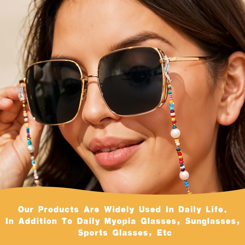 Ymapinc 40 Pack Eyeglass Chain Ends, Eyeglass Chain Connector for