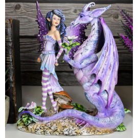 Ebros Gift Amy Brown Romantic Twilight Dragon Courting Fairy Figurine Dragons Are Romantic
