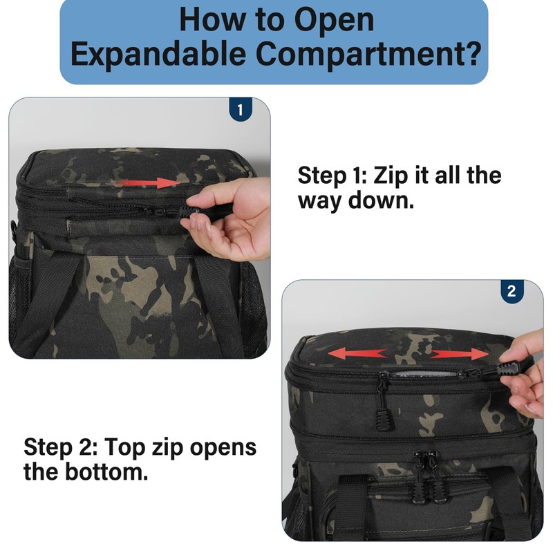 Lunch Box Cooler Bag - Insulated Tactical Lunchbox for Men