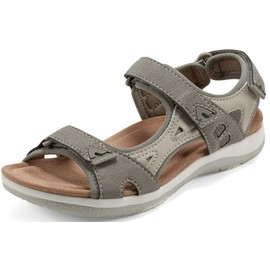 Earth Origins Women's Skylar Sandal, Light Grey, 8 M US