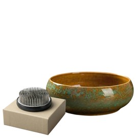 Ikebana Kit, Bowl, with 2.4in Floral Frog