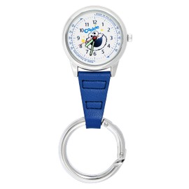 Sesame Street ST-PS0002 Watch with Carabiner (Luminous Hand) Cookie Monster Blue
