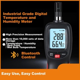 Moisture Meter, 3 Inch HD Colour Large Screen Moisture Meter with Fabric Bag, 20-40 mm Depth Analysis Moisture Meter, for All Building Materials, Wood, Wall, Plaster, Masonry
