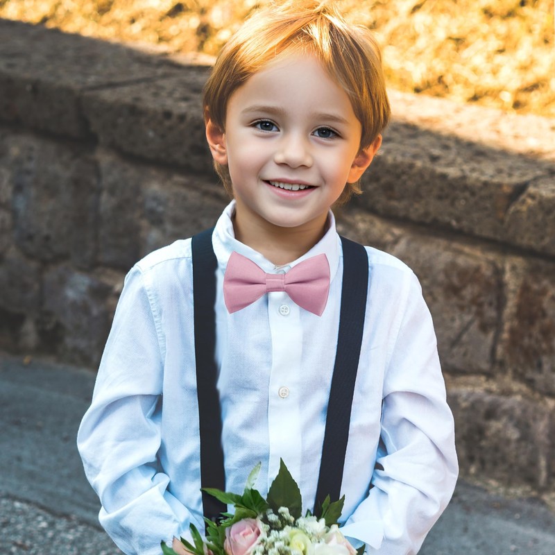 Bow Ties for Boys, Kids Polka Dot Flying Pre-Tied Clip
