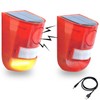 Solar Warning Light, 2 Pack, Outdoor, Waterproof, Solar Charging, Security