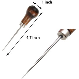 11 Pieces Bookbinding Kit Starter Tools Set Bone Folder Paper Creaser, Waxed Thread, Awl, Large-Eye Needles for DIY Bookbinding Crafts and Sewing Supplies