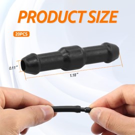 20PCS Windshield Washer Hose Connectors, Universal 2-Way I-Type Wiper Hose Adapter for Car Truck SUV Windshield Washer Nozzles