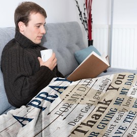 AIYUBOFUN Dad Birthday Gifts - Birthday Gifts for Dads - Birthday Gifts for Dad from Daughter, Son - Presents for Dad - Father Birthday Gift - to My Dad Blanket 60 x 50 inch