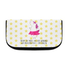 Parent-New Mr. & Mrs. Panda Unicorn Ballerina Cosmetic Bag, White, Hand drawn