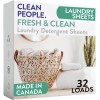 Clean People Laundry Detergent Sheets - Plant-Based Hypoallergenic Laundry Soap