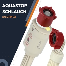 Kenekos - 1.5-3 m Aquastop Hose for Washing Machine Dishwasher with Safety Valve and Dirt Strainer, 3/4 Inch Thread Max. 90°C, Safety Inlet Hose, Aquastop Hose 2.5 m