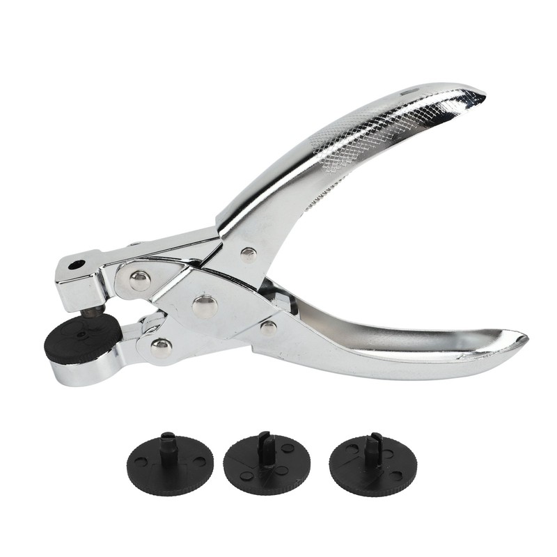 Hole Punch Plier Zinc Alloy Sliver Handheld Paper Puncher Tool