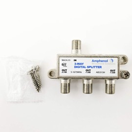 Amphenol 3-Way Digital Coaxial Splitter MoCA 2.5 ABS313H