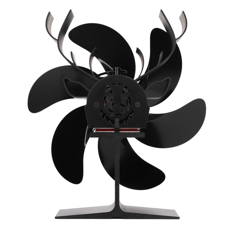 Wood Stove Fan 6 Blades Heat Powered Burning Fireplace Fan