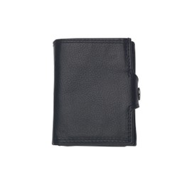 Josephine Osthoff Slim Wallet with Coin Compartment Men's Genuine Leather with RFID Protection Money Bag Women's Small Wallet Card Holder Wallet (203), black, coin purse