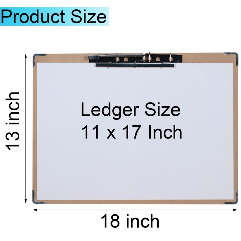 Acocony 11x17 Clipboard with Hardware Corner Guard Landscape Extra Large