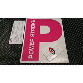 UNDERGROUND DESIGNS Power Stroke Rear Window Decal Tailgate Sticker Kit Select Color (Hot Pink)