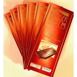 Moser Roth Fine Chocolate pack of 6 (6x4.4oz) -- Orange & Almond