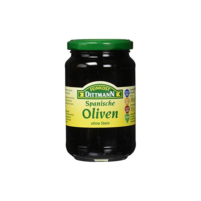 Feinkost Dittmann Blackened Olives without Stone 300 g