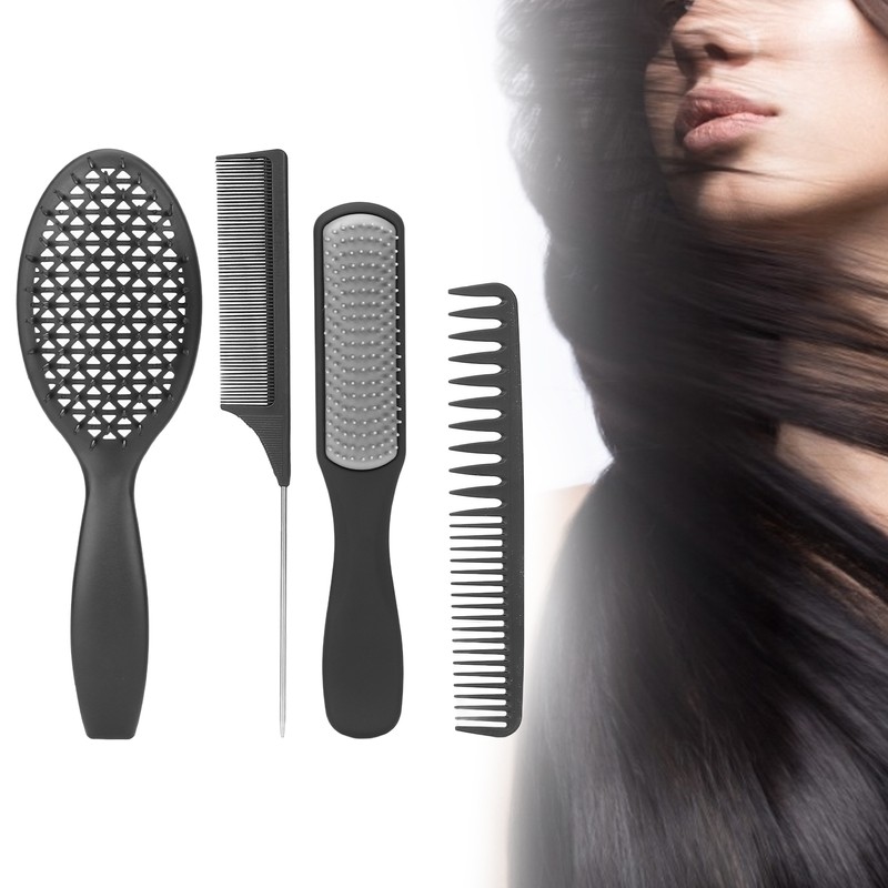 4pcs Multifunctional Hair Comb Set Tail Comb Tail Comb 9