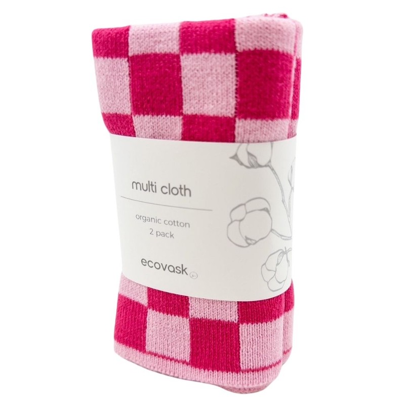 Ecovask Wash Cloth / Multi Cloth 2 Pack Organic Cotton,