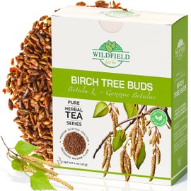 4 oz. Birch Tree Buds Herbal Tea (Betulae Gemmae) - 113g Dried Birch Tree Buds Betula pendula Birch Roth Leaf Herb Tea hojas te de abedul