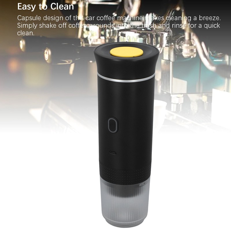 Portable Electric Coffee Machine 15 Bar Cordless Heating Car Coffee