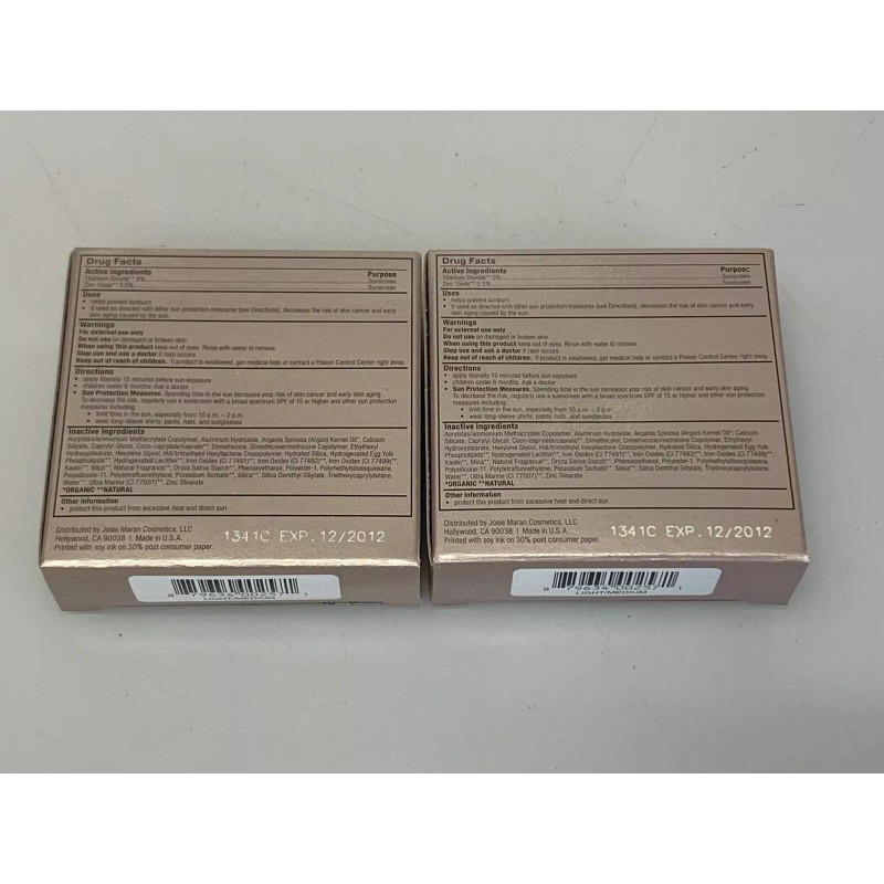 Josie Maran Argan Matchmaker Powder Foundation (Light/Medium) Lot Of 2