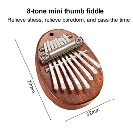 OUDQFCJ 1 Pcs Mini Kalimba Instrument mit 8 Tasten Daumenklavier für Erwachsene Anfänger Kinder Tragbares Finger Klavier Musikinstrument Geschenk