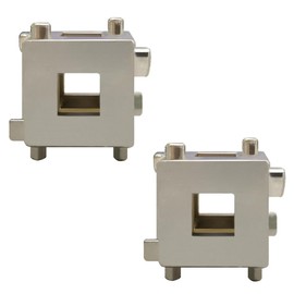 DUSCOKE Car Cube Brake Caliper Compression Tool, Steel Rear Disc Brake Piston Tool Fits 3/8" Square Driver, Cube Calliper Adaptor Brake Piston Remover Tool, Universal Car Brake Caliper Tools (2PCS)