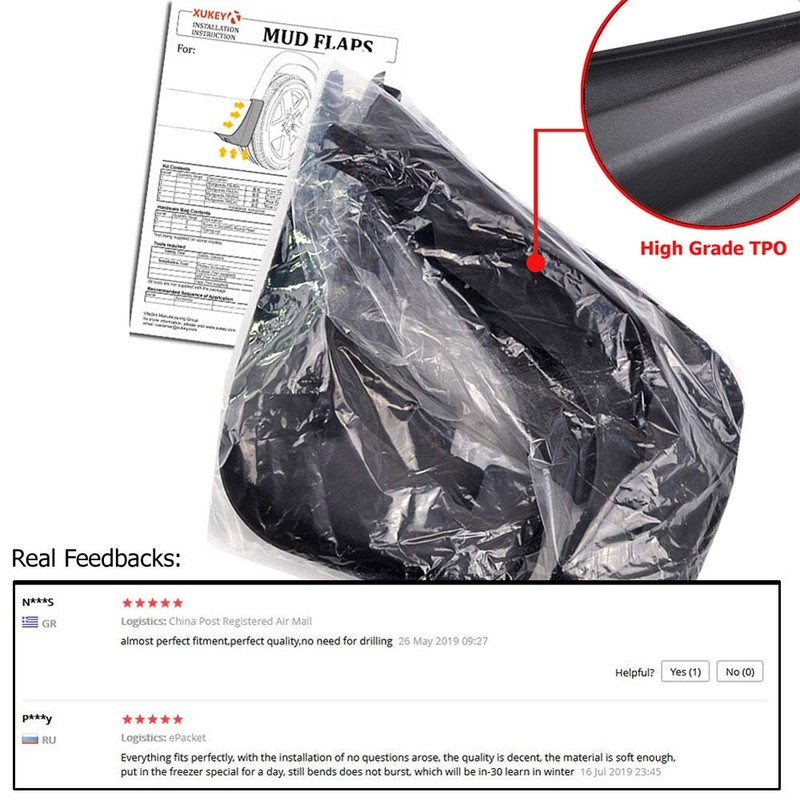 XUKEY 4x Mudflaps For Volkswagen Golf Mk7 VW Splash Mud