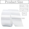 50mm Wide White Ribbon for Gift Wrapping,22M 2Inch Ribbon White