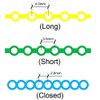 Angzhili 1 Piece Dental Orthodontic Elastic Chain Power Chains (Long,