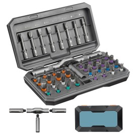 42 in 1 Magnetic Screwdriver Set, Multi Bit Magnetic Ratcheting Screwdriver Set with Detachable Ratchet Handle, Repair Tool Kit for Bicycles, Watch, Ring Doorbell, Computer, Eyeglass and Furniture