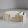 Natural Travertine Napkin Holder 9.8"x4.9"x2.8", Guest Towel Holder, Paper Hand