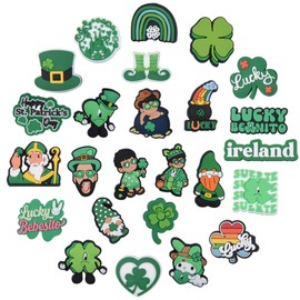 ST.Patricks Green Lucky Shoe Charms Soft PVC Men Women Shoe Accessories For Clog Decoration Shoe Pins Party Gifts