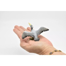 CWG Pelican Toy, Realistic Brown Museum Quality Rubber Replica, Hand Painted 3 1/2"