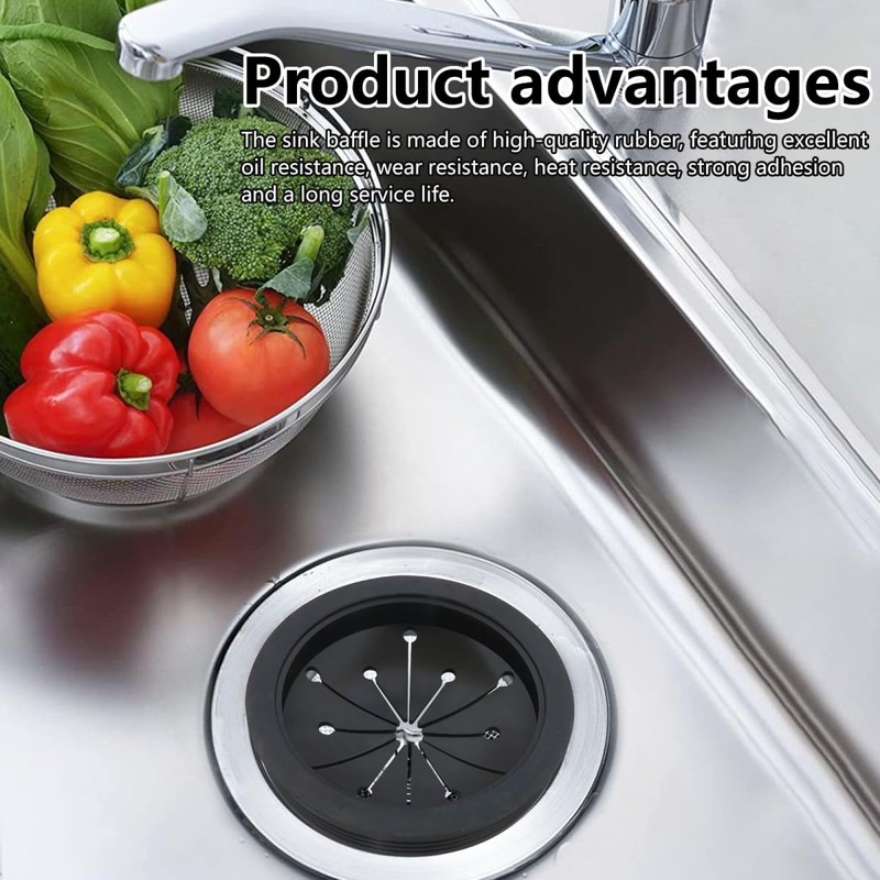 WELURE Garbage Disposal Rubber Drain Insert, 6x Garbage Disposal Cover,