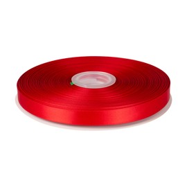 Fondersy 16mmX 91M Double Faced Satin Ribbon Red Polyester Ribbon for Gift Wrapping Wedding Decoration Floral Arrangement Crafts