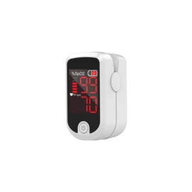 HOME CARE Oxímetro Digital de Pulso de Dedo con Pantalla OLED, Monitor Digital de Frecuencia Cardíaca PR y Saturación de Oxígeno en Sangre SpO2, Indice de Perfusión PI para Detección y Monitorear Diaria COLOR BLANCO