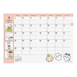 2024 Notebook, B6 Chiikawa/Face Weekly Comic Design Diary 1000128276