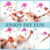 Beadthoven 55pcs DIY Beadable Badge Reels Making Kit Bling Heart