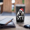 Gorilla Monkey With Santa Hat And Beer - Funny Christmas