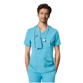 DEEYOTA Medical Scrubs for Men，Scrubs for Men Set,Highly Elastic and Breathable,Moisture Wicking and Quick Drying