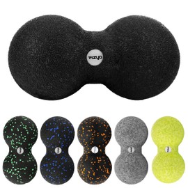 Fizyo Duoball 16x8 cm - Faszienball für Rücken, Nacken & Triggerpunkt Therapie, EPP Massageball für Wirbelsäule, Physiotherapie & Schmerzlinderung, Doppelball für Tiefengewebsmassage - Schwarz